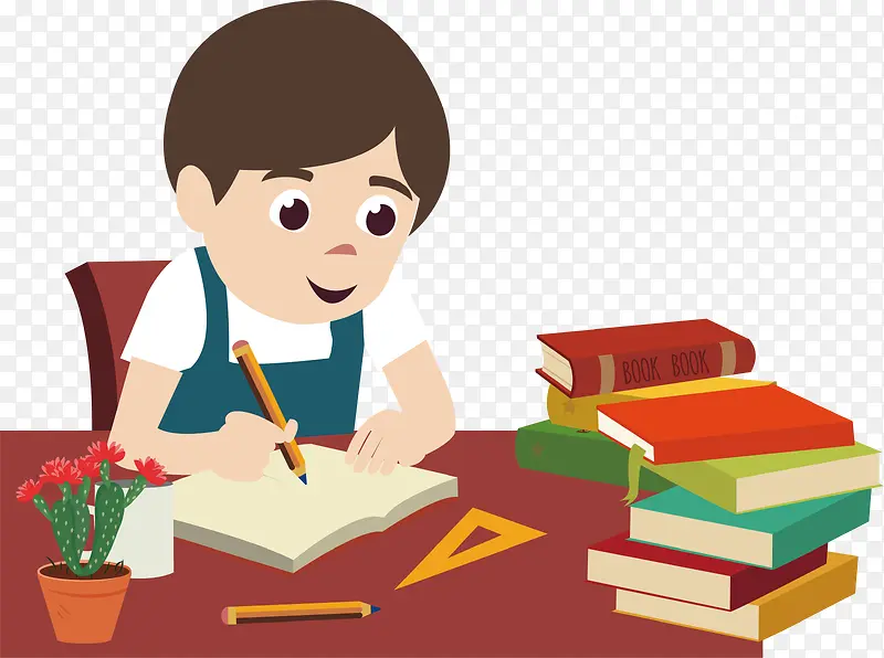 认真看书学习的孩子PNG图片素材下载_图片编号8466564-PNG素材网