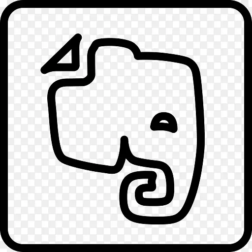 大象Evernote标志社会同
