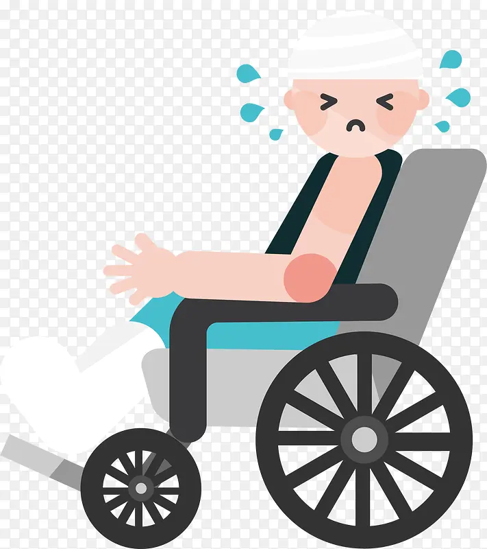 坐着轮椅的病人
