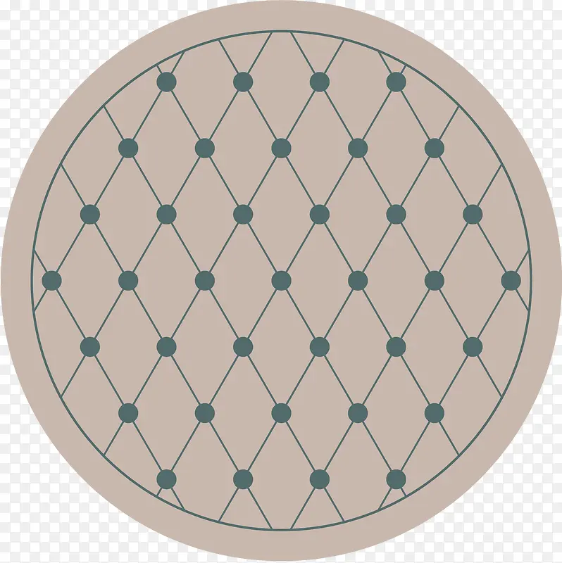 圆形点状矢量卡通地毯