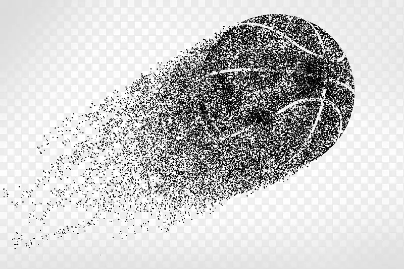 篮球圆点粒子剪影