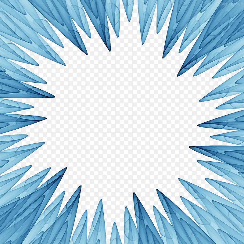 蓝色冰插画