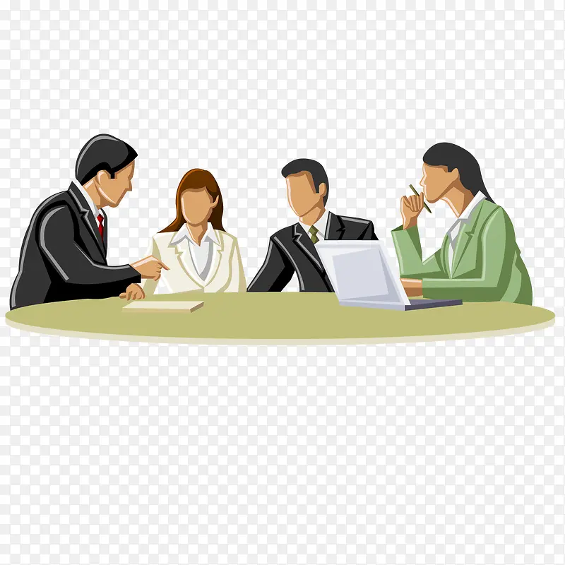 商务会议的探讨矢量图PNG图片素材下载_图片编号8471086-PNG素材网