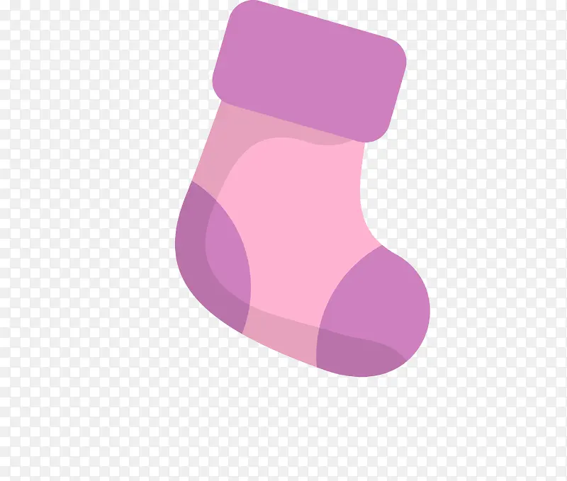 紫色儿童袜可爱卡通婴儿矢量素材