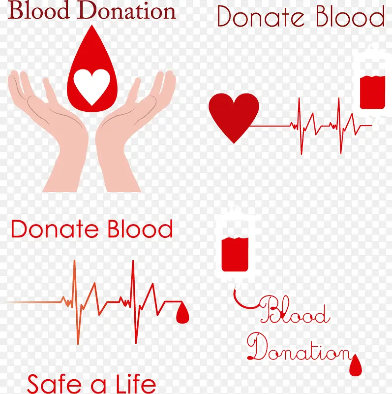 矢量呼吁献血元素