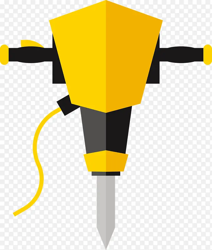 一把黄色矢量电钻孔刀
