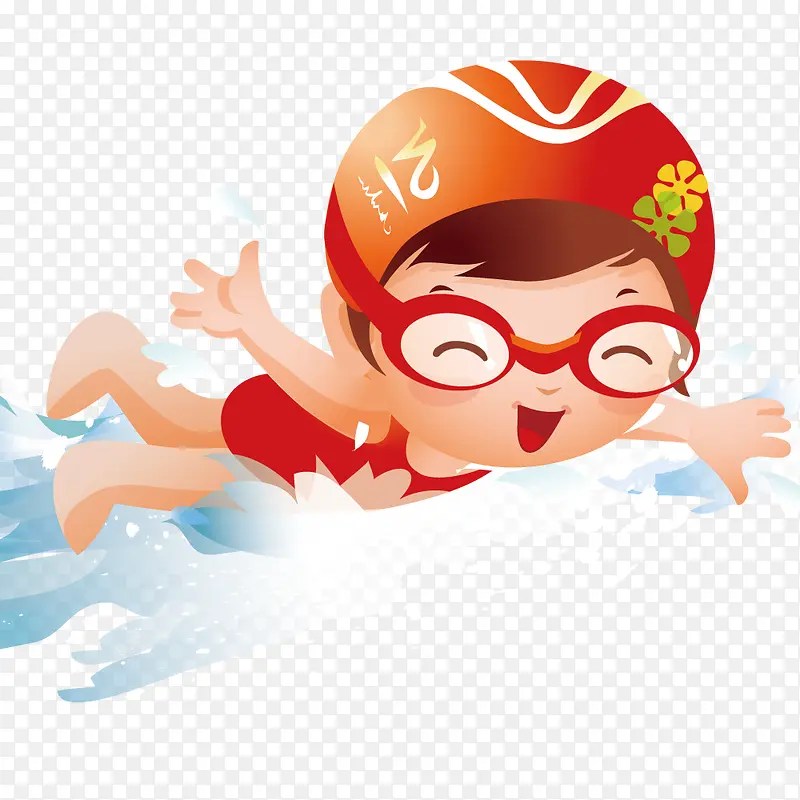 游自由泳的女孩PNG图片素材下载_图片编号8476991-PNG素材网