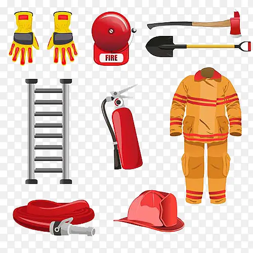 消防员衣服和用具
