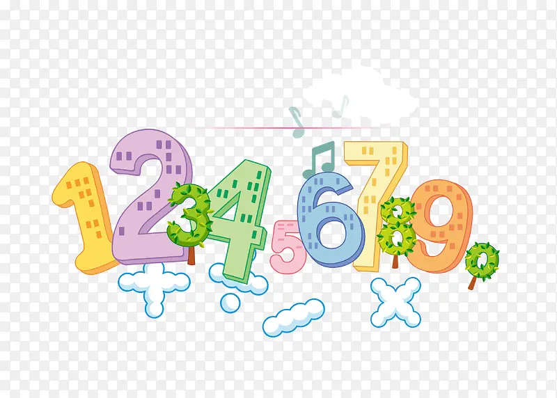 卡通手绘数字和计算符号PNG图片素材下载_图片编号8478023-PNG素材网