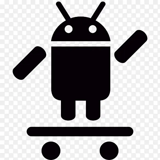 Android上滑板一手臂图标