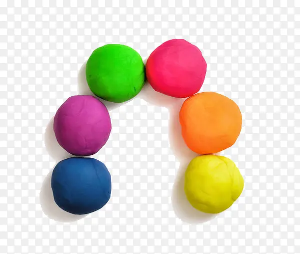 彩色橡皮泥块颜料球美术用具实物
