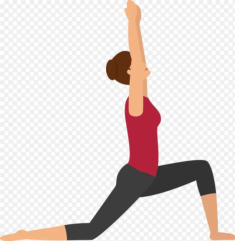 矢量瑜伽锻炼女人图
