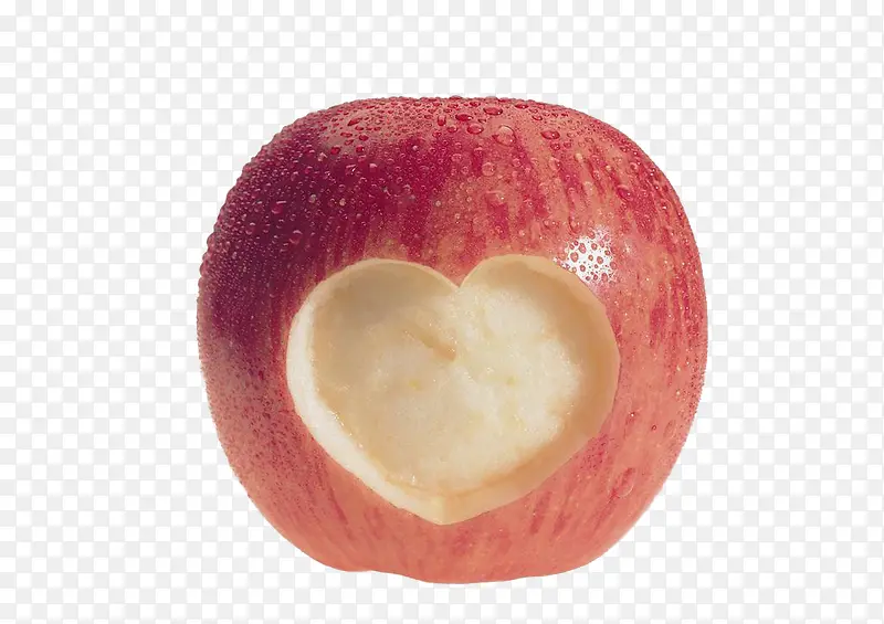 咬出心形的苹果