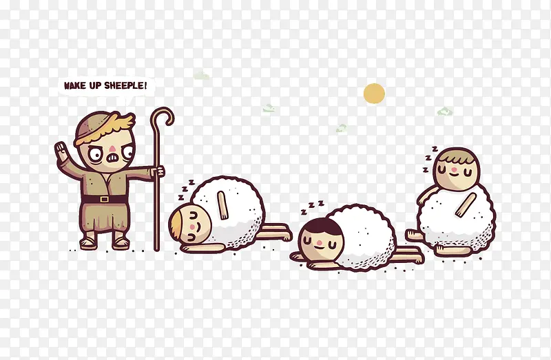 矢量愤怒的牧羊人
