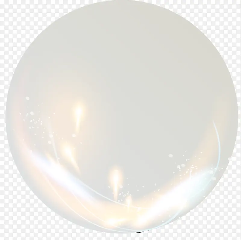 矢量手绘流光溢彩的透明球