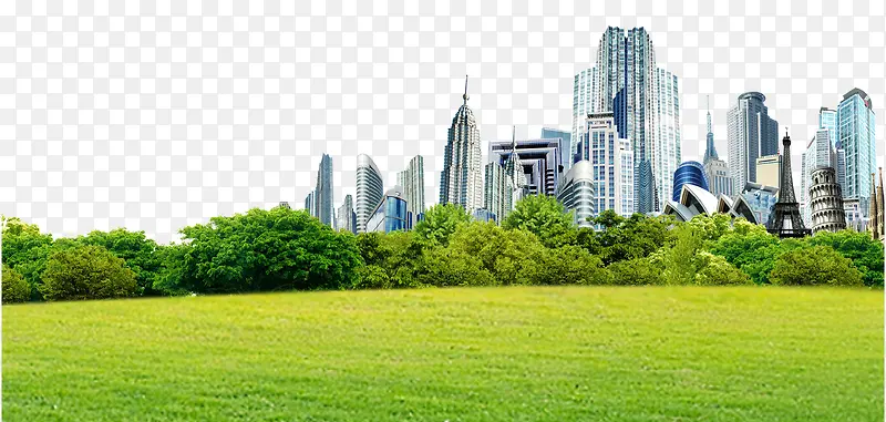 绿色大气都市草地边框纹理