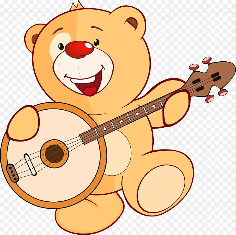 卡通吉他小熊