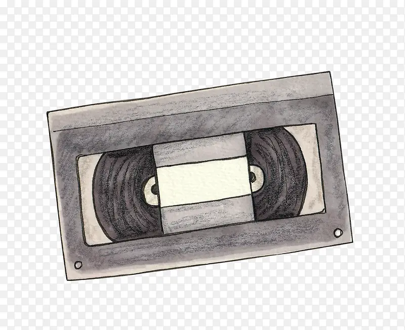 卡通复古电影主题手绘磁带