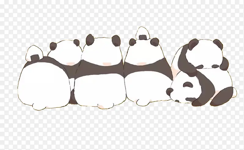 熊猫排排坐