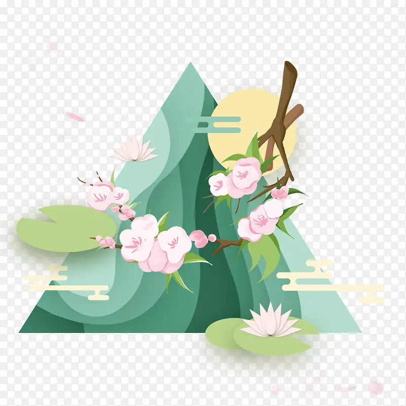 创意山水插画设计PNG图片素材下载_图片编号8497211-PNG素材网