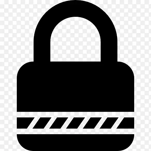锁锁安全工具符号条纹线图标