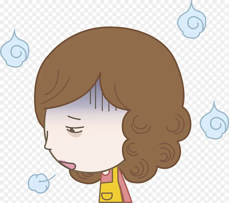 卡通失落的女人免抠图PNG图片素材下载_图片编号8499478-PNG素材网