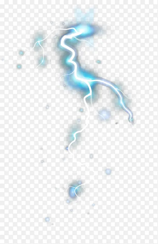 蓝色卡通流线型闪电图案