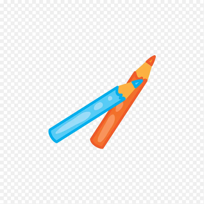 橙蓝色画笔