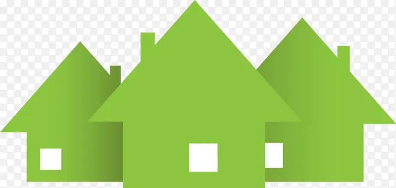绿色矢量房子图标素材