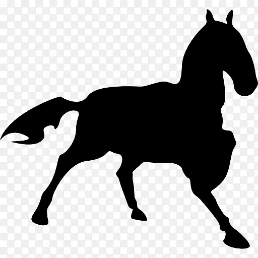 马做姿态剪影图标