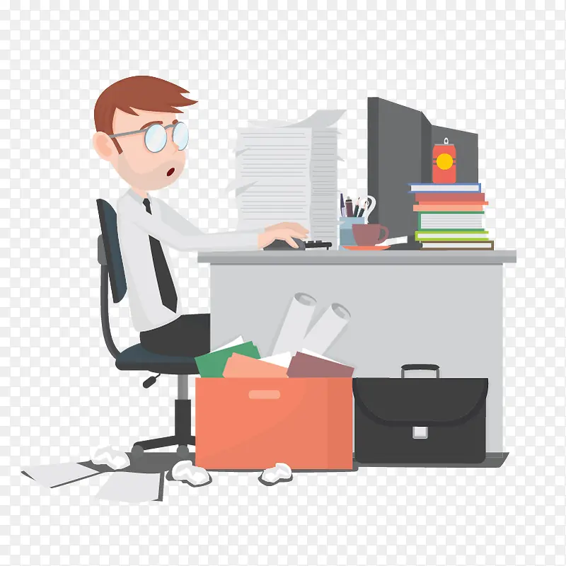 正在上班的人PNG图片素材下载_图片编号8508369-PNG素材网