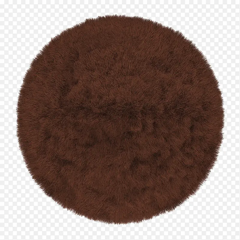 棕色圆形北欧地毯
