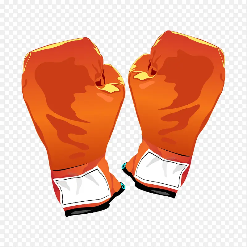 拳击橙色手套