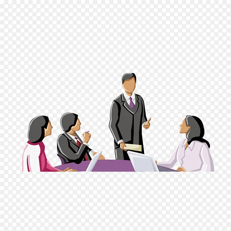 卡通开会的人们素材PNG图片素材下载_图片编号8509542-PNG素材网