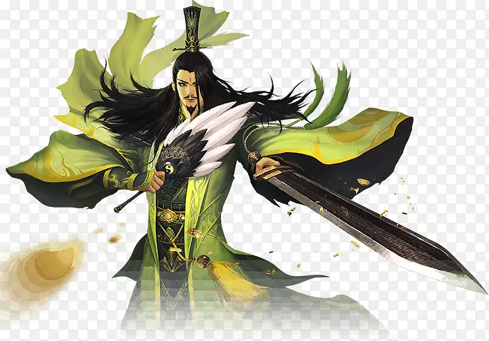 绿色古代战袍人物PNG图片素材下载_图片编号8509458-PNG素材网