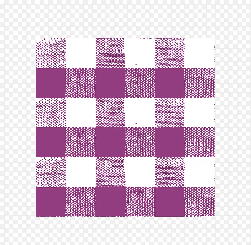 矢量白紫色格子布料装饰