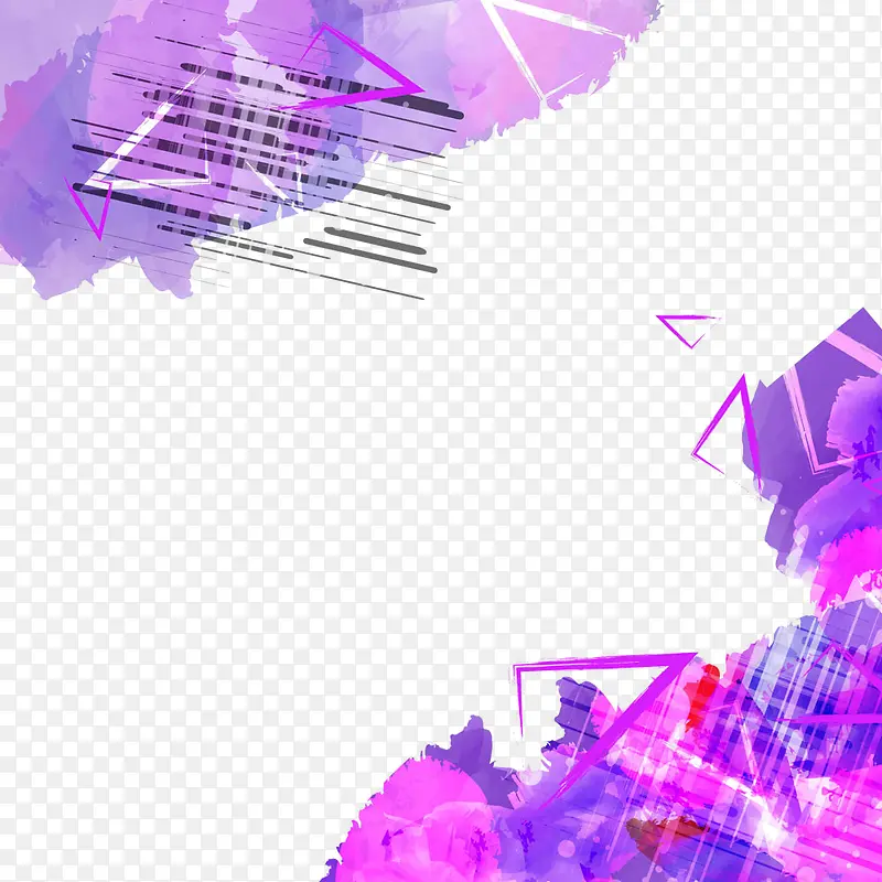 紫色三角形背景装饰