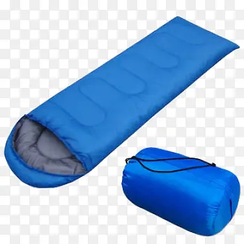 蓝色睡袋