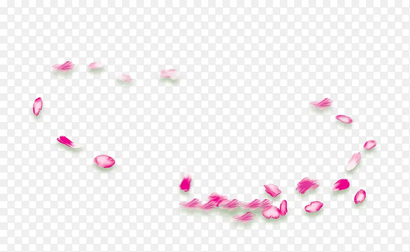 粉色旋转圆环花瓣漂浮素材