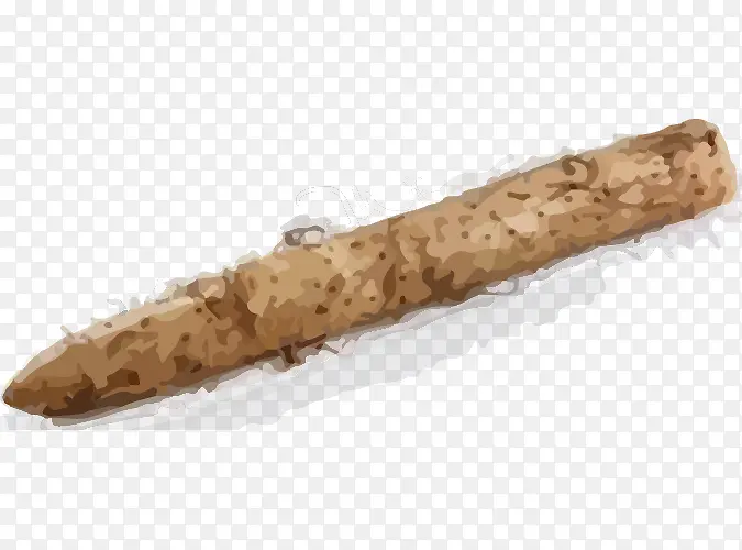 手绘风格食材山药一根免抠