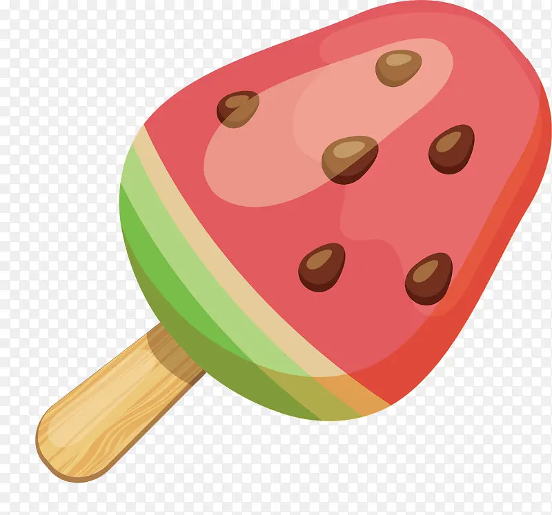 甜品西瓜冰淇淋矢量素材