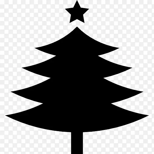 圣诞树用fivepointed星上图标