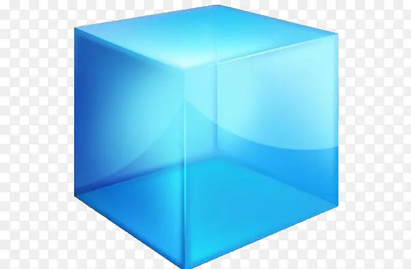 透明的蓝盒子