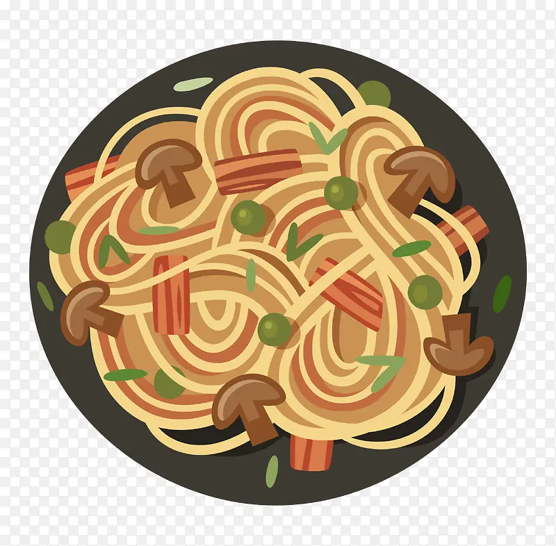 大份香菇鸡丁拌面