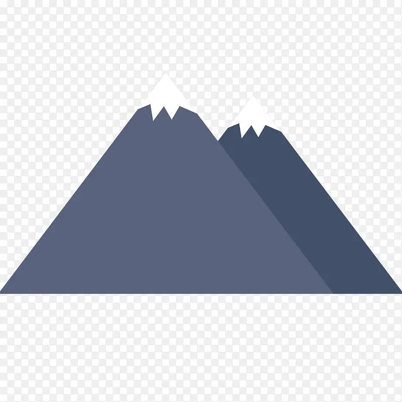 卡通雪山矢量插画