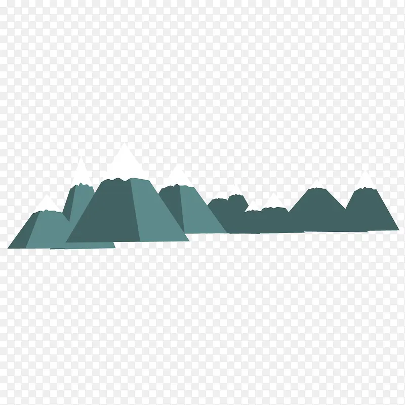 雪山矢量图