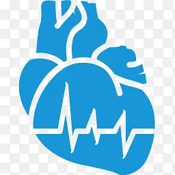 心脏病学蓝色的医学的图标