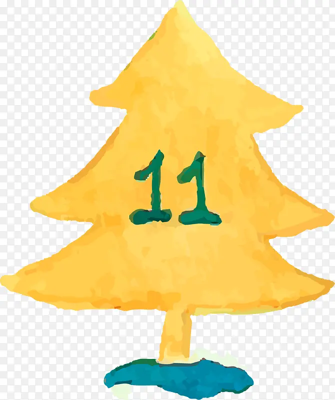 创意圣诞树数字11