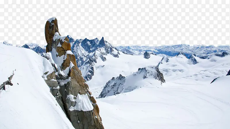 阿尔卑斯山勃朗峰雪山九