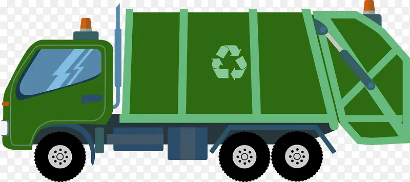 绿色垃圾车素材图